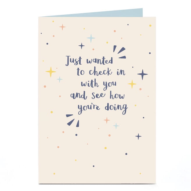 Personalised Thinking of You Card - Just Wanted To Check In